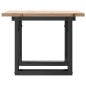 vidaXL Couchtisch O-Gestell 50x50x35cm Massivholz Kiefer und Gusseisen vidaXL Couchtisch O-Gestell 50x50x35cm Massivholz Kiefer und Gusseisen