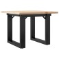 vidaXL Couchtisch O-Gestell 50x50x35cm Massivholz Kiefer und Gusseisen vidaXL Couchtisch O-Gestell 50x50x35cm Massivholz Kiefer und Gusseisen
