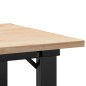 vidaXL Couchtisch O-Gestell 50x50x35cm Massivholz Kiefer und Gusseisen vidaXL Couchtisch O-Gestell 50x50x35cm Massivholz Kiefer und Gusseisen