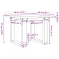 vidaXL Couchtisch O-Gestell 50x50x35cm Massivholz Kiefer und Gusseisen vidaXL Couchtisch O-Gestell 50x50x35cm Massivholz Kiefer und Gusseisen