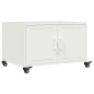 vidaXL Couchtisch Weiß 68x50x43,5 cm Kaltgewalzter Stahl vidaXL Couchtisch Weiß 68x50x43,5 cm Kaltgewalzter Stahl