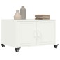 vidaXL Couchtisch Weiß 68x50x43,5 cm Kaltgewalzter Stahl vidaXL Couchtisch Weiß 68x50x43,5 cm Kaltgewalzter Stahl