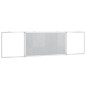 vidaXL Magnetisches Whiteboard Klappbar 160x40x1,7 cm Aluminium vidaXL Magnetisches Whiteboard Klappbar 160x40x1,7 cm Aluminium