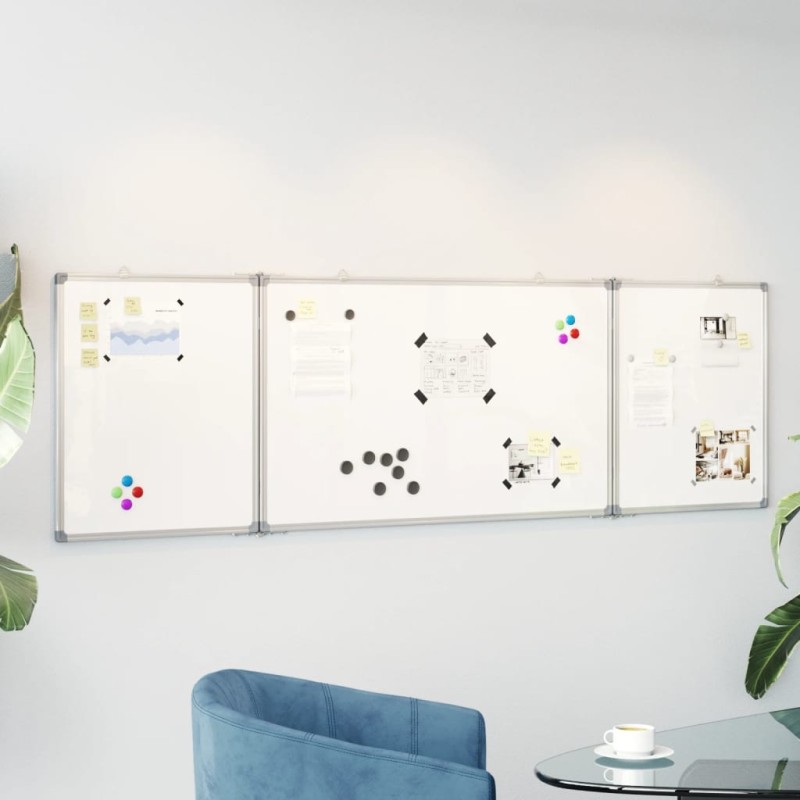 vidaXL Magnetisches Whiteboard Klappbar 160x50x1,7 cm Aluminium vidaXL Magnetisches Whiteboard Klappbar 160x50x1,7 cm Aluminium