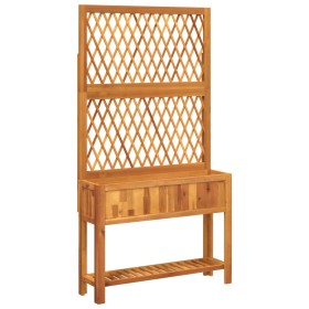 vidaXL Pflanzkübel mit Rankgitter & Ablage 100x32x185 cm Akazienholz