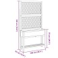 vidaXL Pflanzkübel mit Rankgitter & Ablage 100x32x185 cm Akazienholz vidaXL Pflanzkübel mit Rankgitter & Ablage 100x32x185 cm Akazienholz