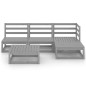vidaXL 5-tlg. Garten-Lounge-Set Grau Massivholz Kiefer vidaXL 5-tlg. Garten-Lounge-Set Grau Massivholz Kiefer