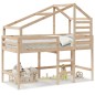 vidaXL Hochbett mit Leiter und Dach 90x200 cm Massivholz Kiefer vidaXL Hochbett mit Leiter und Dach 90x200 cm Massivholz Kiefer