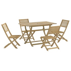vidaXL 5-tlg. Garten-Essgruppe Massivholz Akazie