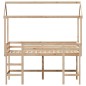 vidaXL Hochbett mit Leiter und Dach 90x190 cm Massivholz Kiefer vidaXL Hochbett mit Leiter und Dach 90x190 cm Massivholz Kiefer