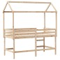 vidaXL Hochbett mit Leiter und Dach 90x190 cm Massivholz Kiefer vidaXL Hochbett mit Leiter und Dach 90x190 cm Massivholz Kiefer