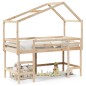 vidaXL Hochbett mit Leiter und Dach 80x200 cm Massivholz Kiefer vidaXL Hochbett mit Leiter und Dach 80x200 cm Massivholz Kiefer
