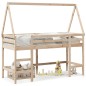 vidaXL Hochbett mit Leiter und Dach 90x190 cm Massivholz Kiefer vidaXL Hochbett mit Leiter und Dach 90x190 cm Massivholz Kiefer