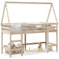 vidaXL Hochbett mit Leiter und Dach 90x190 cm Massivholz Kiefer vidaXL Hochbett mit Leiter und Dach 90x190 cm Massivholz Kiefer