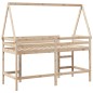 vidaXL Hochbett mit Leiter und Dach 90x190 cm Massivholz Kiefer vidaXL Hochbett mit Leiter und Dach 90x190 cm Massivholz Kiefer