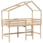 vidaXL Hochbett mit Leiter und Dach 80x200 cm Massivholz Kiefer vidaXL Hochbett mit Leiter und Dach 80x200 cm Massivholz Kiefer