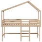 vidaXL Hochbett mit Leiter und Dach 80x200 cm Massivholz Kiefer vidaXL Hochbett mit Leiter und Dach 80x200 cm Massivholz Kiefer