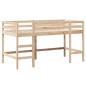 vidaXL Hochbett mit Leiter und Dach 90x200 cm Massivholz Kiefer vidaXL Hochbett mit Leiter und Dach 90x200 cm Massivholz Kiefer