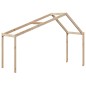 vidaXL Hochbett mit Leiter und Dach 90x200 cm Massivholz Kiefer vidaXL Hochbett mit Leiter und Dach 90x200 cm Massivholz Kiefer