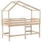 vidaXL Hochbett mit Leiter und Dach 90x200 cm Massivholz Kiefer vidaXL Hochbett mit Leiter und Dach 90x200 cm Massivholz Kiefer