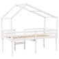 vidaXL Hochbett mit Dach Weiß 90x200 cm Massivholz Kiefer vidaXL Hochbett mit Dach Weiß 90x200 cm Massivholz Kiefer
