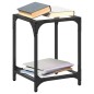 vidaXL Couchtisch mit Glasplatte Transparent 30x30x40 cm Stahl vidaXL Couchtisch mit Glasplatte Transparent 30x30x40 cm Stahl