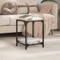 vidaXL Couchtisch mit Glasplatte Transparent 30x30x40 cm Stahl vidaXL Couchtisch mit Glasplatte Transparent 30x30x40 cm Stahl