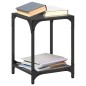 vidaXL Couchtisch mit Glasplatte Schwarz 30x30x40 cm Stahl vidaXL Couchtisch mit Glasplatte Schwarz 30x30x40 cm Stahl