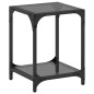 vidaXL Couchtisch mit Glasplatte Schwarz 30x30x40 cm Stahl vidaXL Couchtisch mit Glasplatte Schwarz 30x30x40 cm Stahl