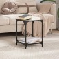 vidaXL Couchtisch mit Glasplatte Schwarz 30x30x40 cm Stahl vidaXL Couchtisch mit Glasplatte Schwarz 30x30x40 cm Stahl