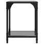 vidaXL Couchtisch mit Glasplatte Schwarz 30x30x40 cm Stahl vidaXL Couchtisch mit Glasplatte Schwarz 30x30x40 cm Stahl