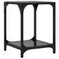 vidaXL Couchtisch mit Glasplatte Schwarz 30x30x40 cm Stahl vidaXL Couchtisch mit Glasplatte Schwarz 30x30x40 cm Stahl