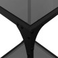 vidaXL Couchtisch mit Glasplatte Schwarz 30x30x40 cm Stahl vidaXL Couchtisch mit Glasplatte Schwarz 30x30x40 cm Stahl