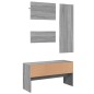 vidaXL 4-tlg. Flurmöbel-Set Grau Sonoma Holzwerkstoff vidaXL 4-tlg. Flurmöbel-Set Grau Sonoma Holzwerkstoff