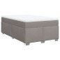 vidaXL Boxspringbett mit Matratze Taupe 120x200 cm Stoff vidaXL Boxspringbett mit Matratze Taupe 120x200 cm Stoff