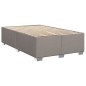 vidaXL Boxspringbett mit Matratze Taupe 120x200 cm Stoff vidaXL Boxspringbett mit Matratze Taupe 120x200 cm Stoff