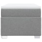 vidaXL Boxspringbett mit Matratze Hellgrau 90x190 cm Stoff vidaXL Boxspringbett mit Matratze Hellgrau 90x190 cm Stoff