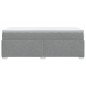 vidaXL Boxspringbett mit Matratze Hellgrau 90x190 cm Stoff vidaXL Boxspringbett mit Matratze Hellgrau 90x190 cm Stoff