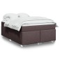 vidaXL Boxspringbett mit Matratze Dunkelbraun 140x190 cm Stoff vidaXL Boxspringbett mit Matratze Dunkelbraun 140x190 cm Stoff