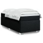 vidaXL Boxspringbett mit Matratze Schwarz 90x190 cm Stoff vidaXL Boxspringbett mit Matratze Schwarz 90x190 cm Stoff