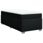 vidaXL Boxspringbett mit Matratze Schwarz 90x190 cm Stoff vidaXL Boxspringbett mit Matratze Schwarz 90x190 cm Stoff