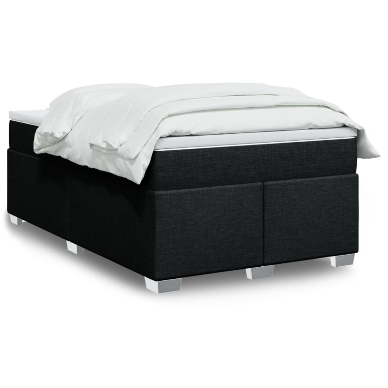 vidaXL Boxspringbett mit Matratze Schwarz 120x200 cm Stoff vidaXL Boxspringbett mit Matratze Schwarz 120x200 cm Stoff