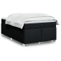 vidaXL Boxspringbett mit Matratze Schwarz 120x200 cm Stoff vidaXL Boxspringbett mit Matratze Schwarz 120x200 cm Stoff