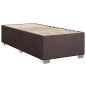 vidaXL Boxspringbett mit Matratze Dunkelbraun 100x200 cm Stoff vidaXL Boxspringbett mit Matratze Dunkelbraun 100x200 cm Stoff