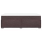 vidaXL Boxspringbett mit Matratze Dunkelbraun 100x200 cm Stoff vidaXL Boxspringbett mit Matratze Dunkelbraun 100x200 cm Stoff