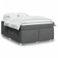 vidaXL Boxspringbett mit Matratze Dunkelgrau 140x190 cm Stoff vidaXL Boxspringbett mit Matratze Dunkelgrau 140x190 cm Stoff