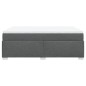 vidaXL Boxspringbett mit Matratze Dunkelgrau 140x190 cm Stoff vidaXL Boxspringbett mit Matratze Dunkelgrau 140x190 cm Stoff
