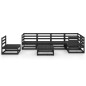 7-tlg. Garten-Lounge-Set Schwarz Massivholz Kiefer 7-tlg. Garten-Lounge-Set Schwarz Massivholz Kiefer