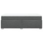 vidaXL Boxspringbett mit Matratze Dunkelgrau 100x200 cm Stoff vidaXL Boxspringbett mit Matratze Dunkelgrau 100x200 cm Stoff