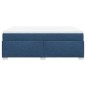 vidaXL Boxspringbett mit Matratze Blau 160x200 cm Stoff vidaXL Boxspringbett mit Matratze Blau 160x200 cm Stoff